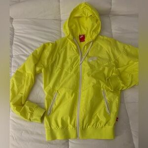 Nike Women’s Neon Yellow Hooded Jacket. Size S.
